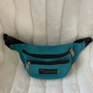 Super pouch teal blue Fanny pack/shoulder bag with adjustable strap